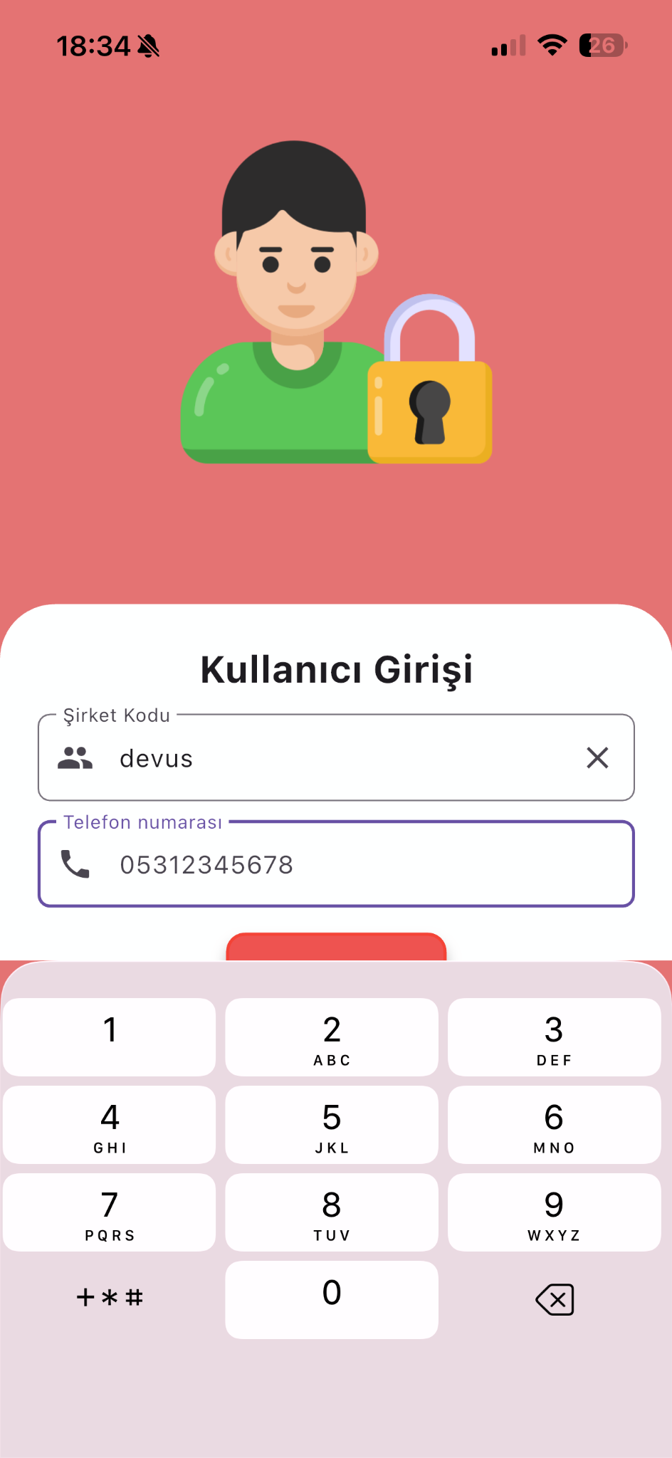 Teknopass PDKS login screen